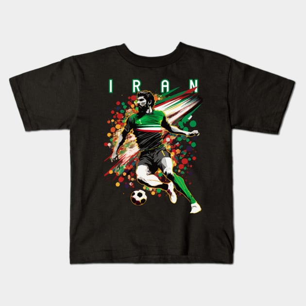 Iran Soccer Quality Design Kids T-Shirt by AlNoah